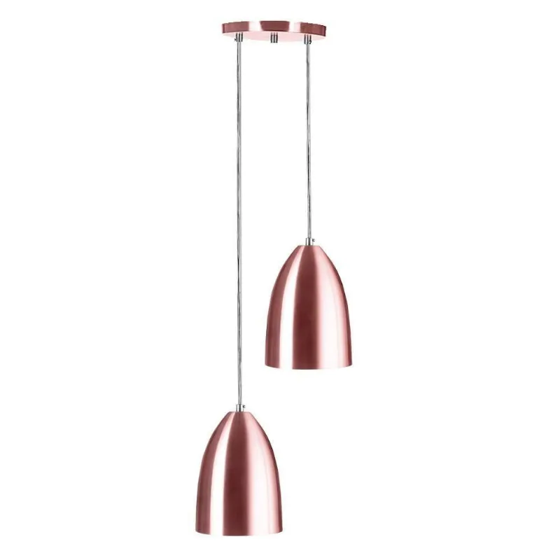 Pendente Cone Bala Sadan Aluminio Duplo Gold Rose