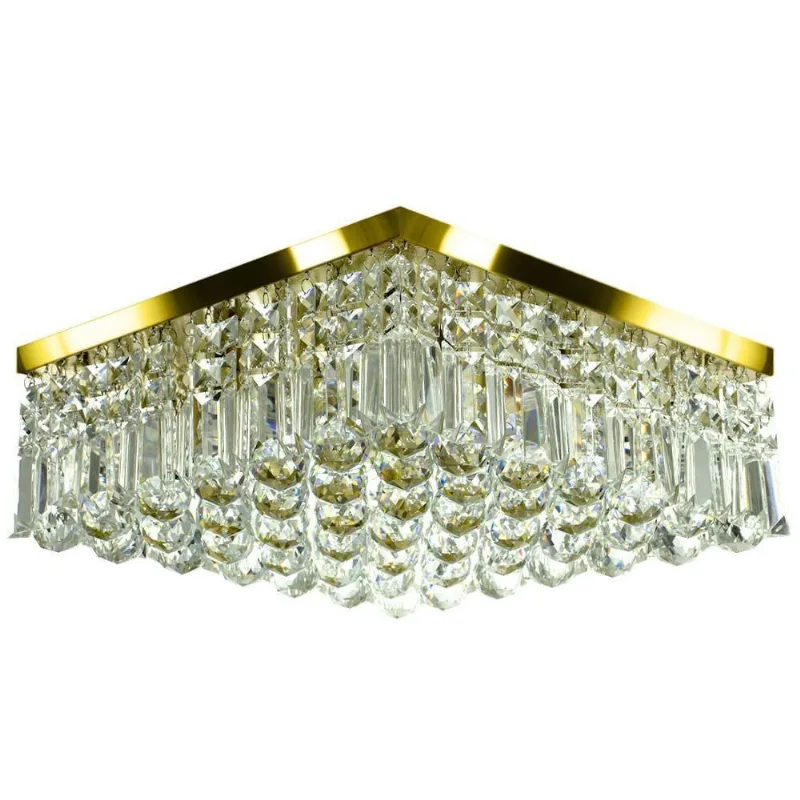 Lustre de Cristal Legitimo Wonderwall 40x40 Dourado