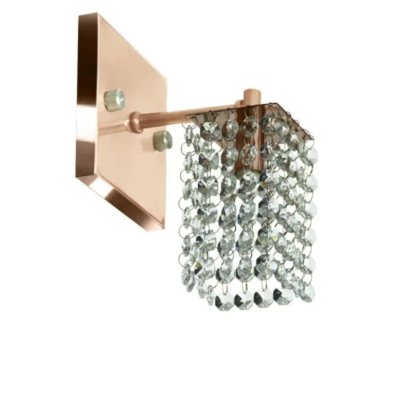 Arandela de Cristal Legitimo Clearcast Cobre A Mais Linda