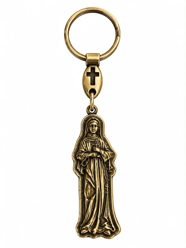 CHAVEIRO IMAGEM SANTA RITA OURO VELHO - Manaia Presentes