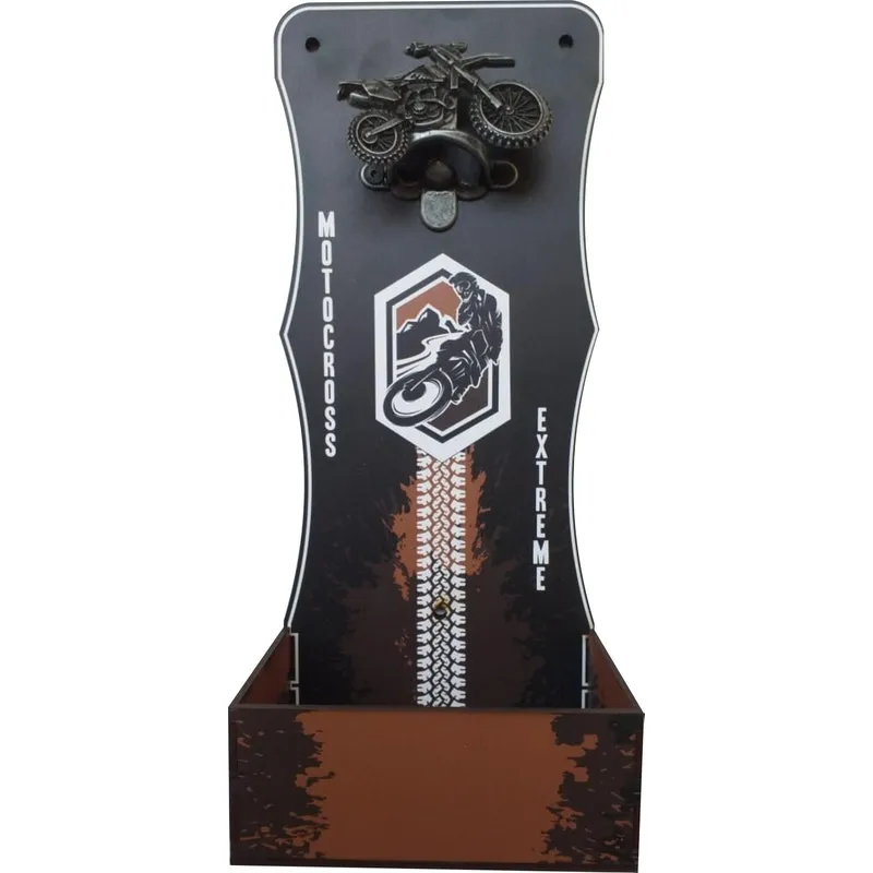 Abridor De Garrafa De Parede Decorativo Motocross