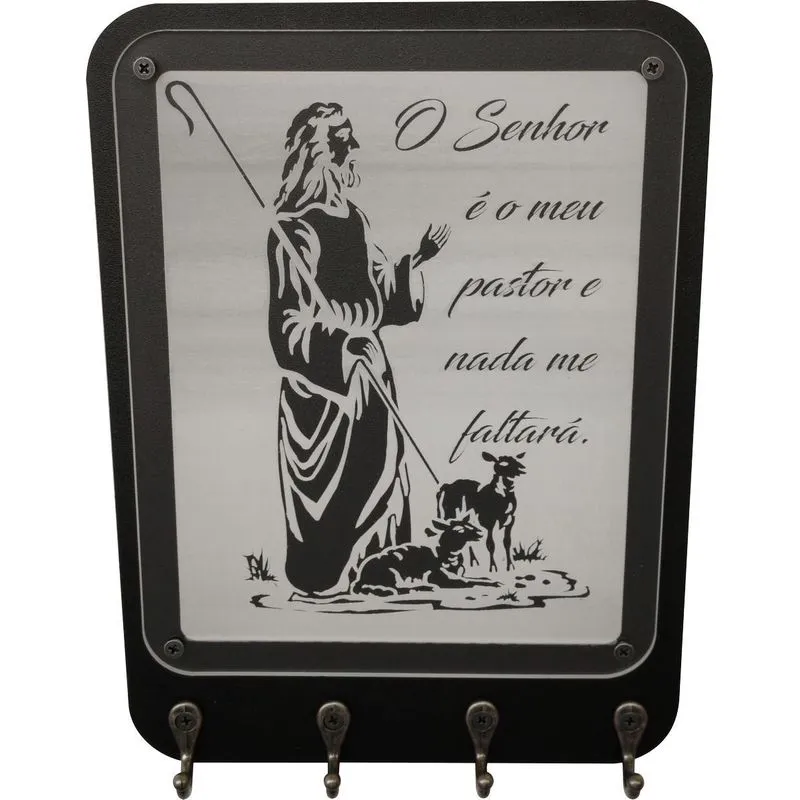 Porta Chaves Em Mdf Linha Premium Acrílico Senhor Meu Pastor