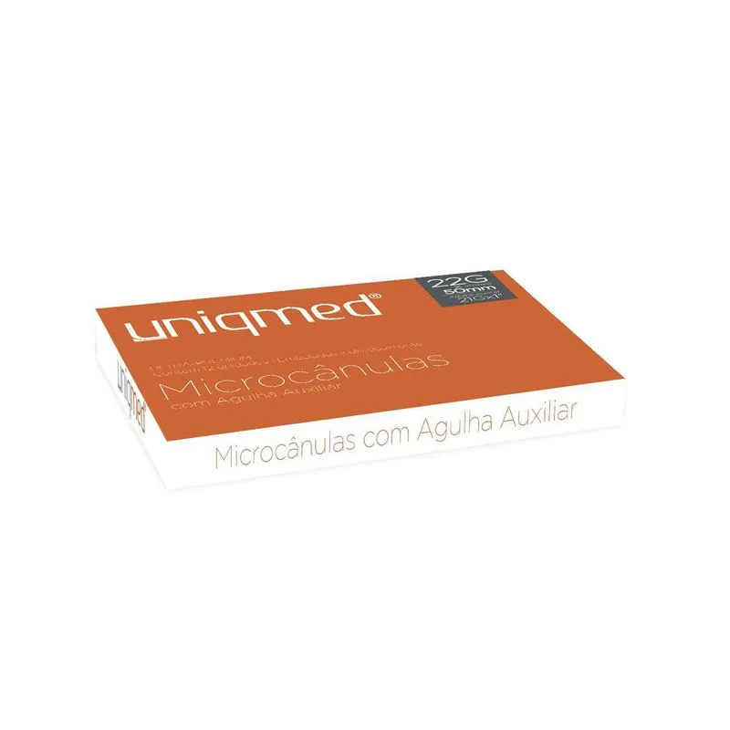 Microcânulas Para Preenchimento Facial Com 12un 22g X 50mm