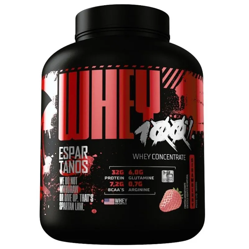Whey Protein Concentrado 100% Pure 1800g wpc 80 - Espartanos