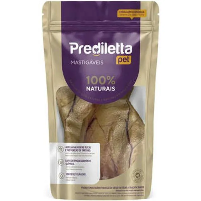 Prediletta Pet Petisco Natural Orelha Suína Cães 3 Unidades