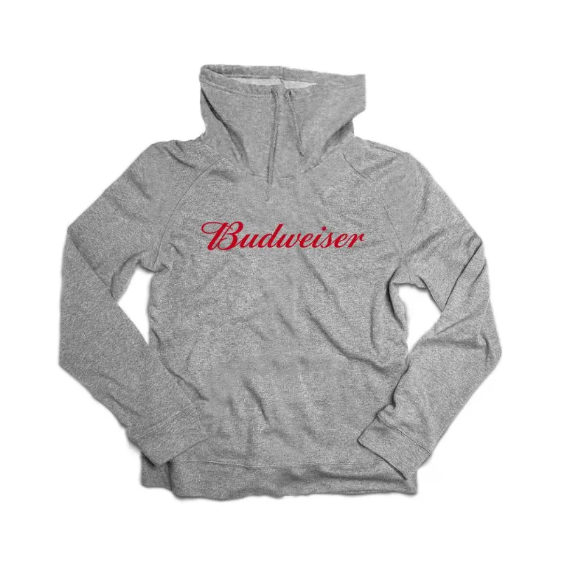 Blusa Moletom Budweiser Gola Alta Cinza Tam - G