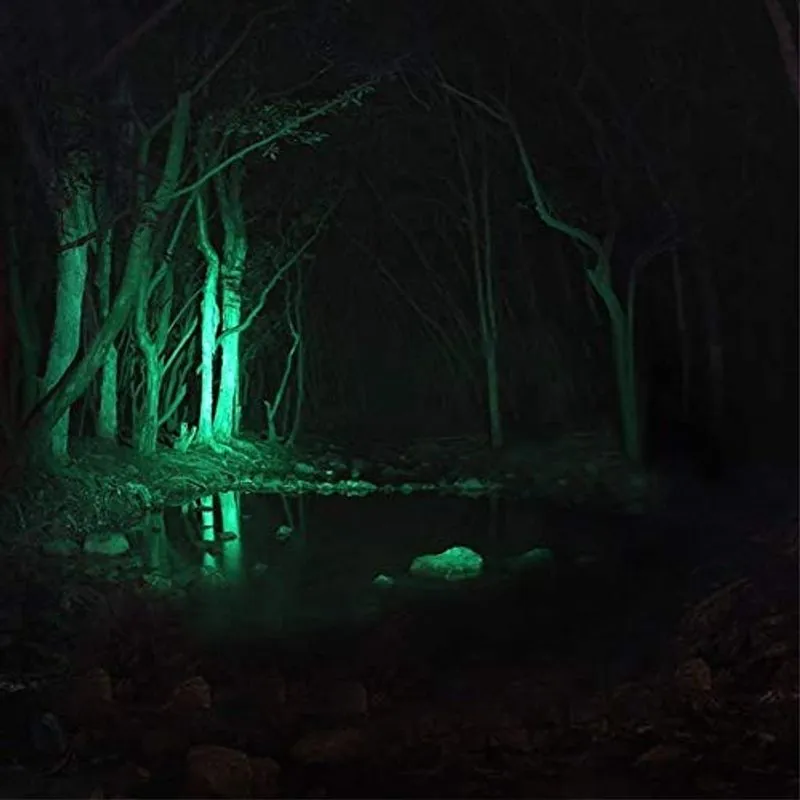 Ulako Single 1 Modo Zoomable Led 150 Jarda Luz Verde Lanterna Lanterna Tocha Para Detector De Caça Da Pesca