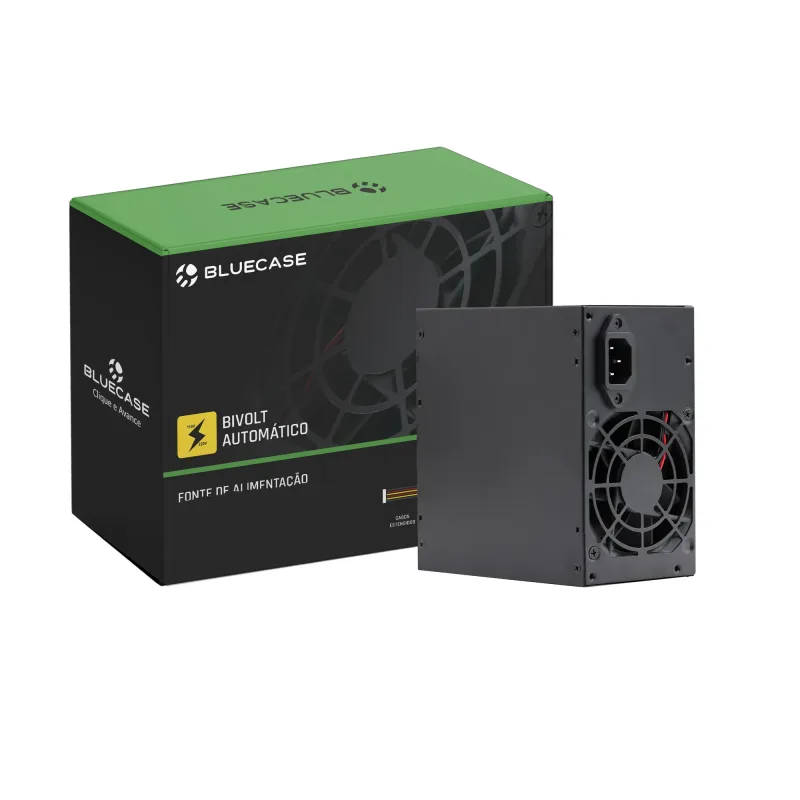 Fonte 350W Bluecase Bivolt Automática Com Cabo De Força