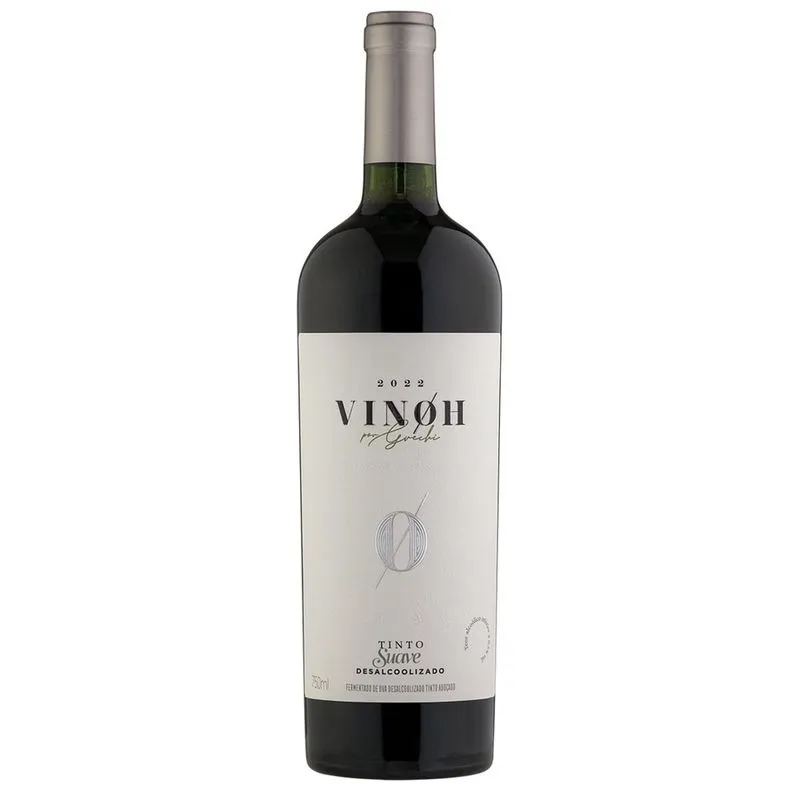 Vinho Vinoh Desalcoolizado Merlot/Cabernet Tinto Suave 750ml