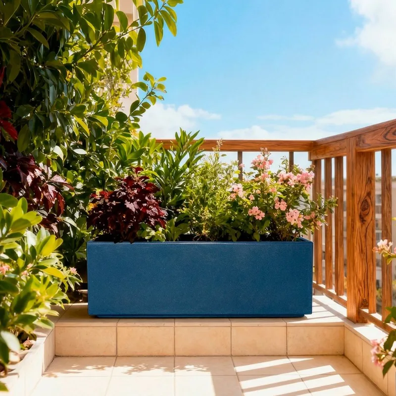 JARDINEIRA CACHEPOT LINEA 60 AZUL MACAÚBA