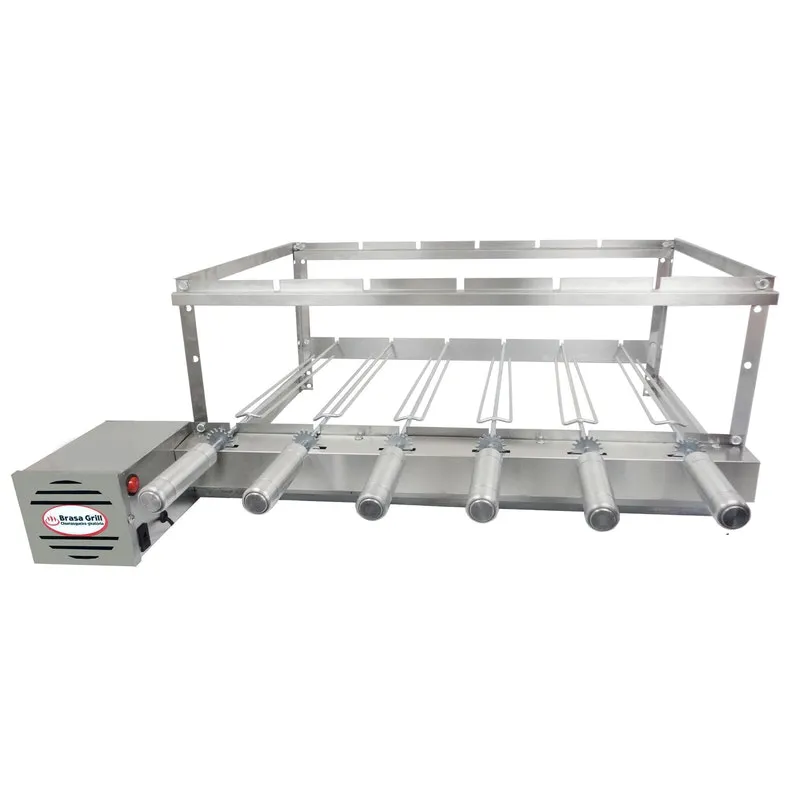 Kit Grill Inox 6 Espetos Esquerdo - Brasa Grill
