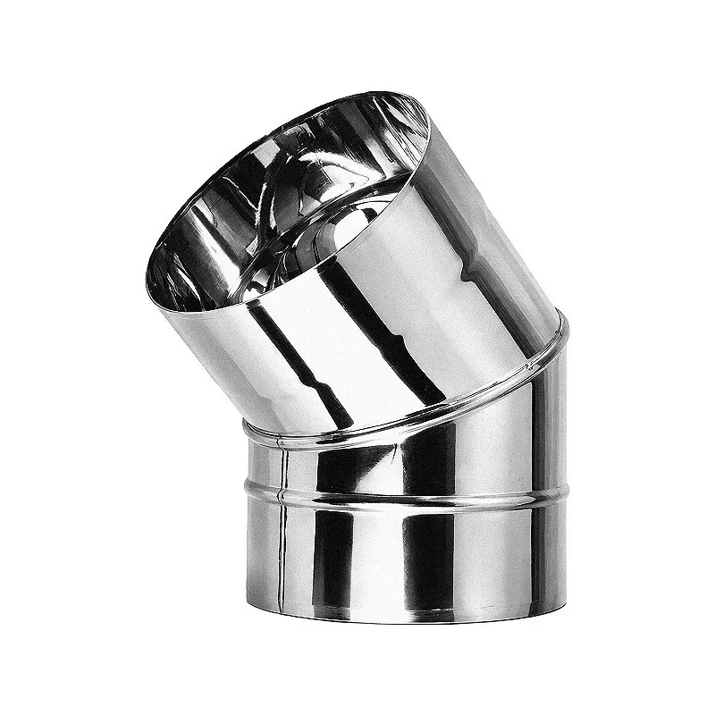 Curva 45° — Soldada — Para Chaminé — Ø 115 mm — Inox