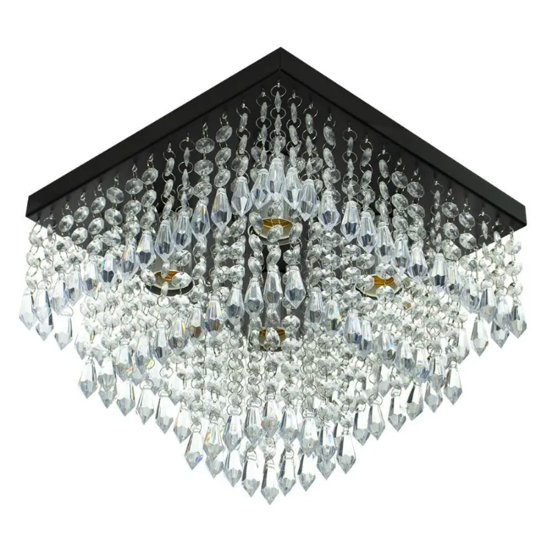 Lustre De Cristal Acrilico Sweetcrillic 30x30 Preto Lindo!