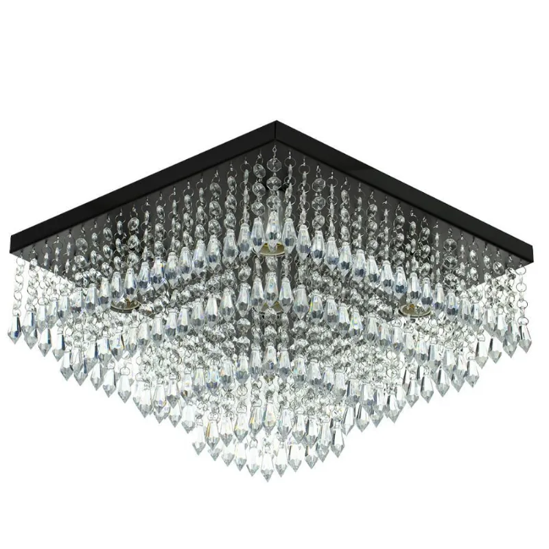 Lustre de Cristal Acrilico Dreamcrillic 40x40 Preto