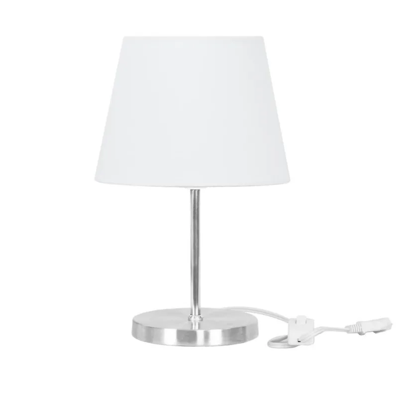 Abajur Eros Dome Branco Base Redonda