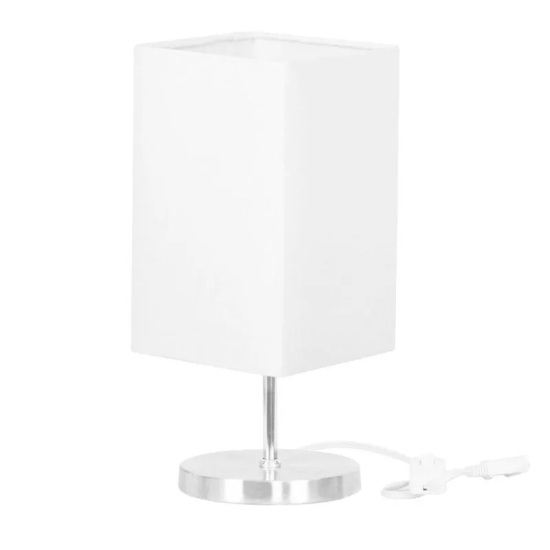 Abajur Eros Quad Branco Com Base Redonda