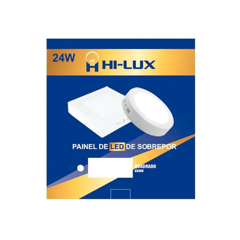 Painel De Led De Sobrepor Quadrado 24W 6500K