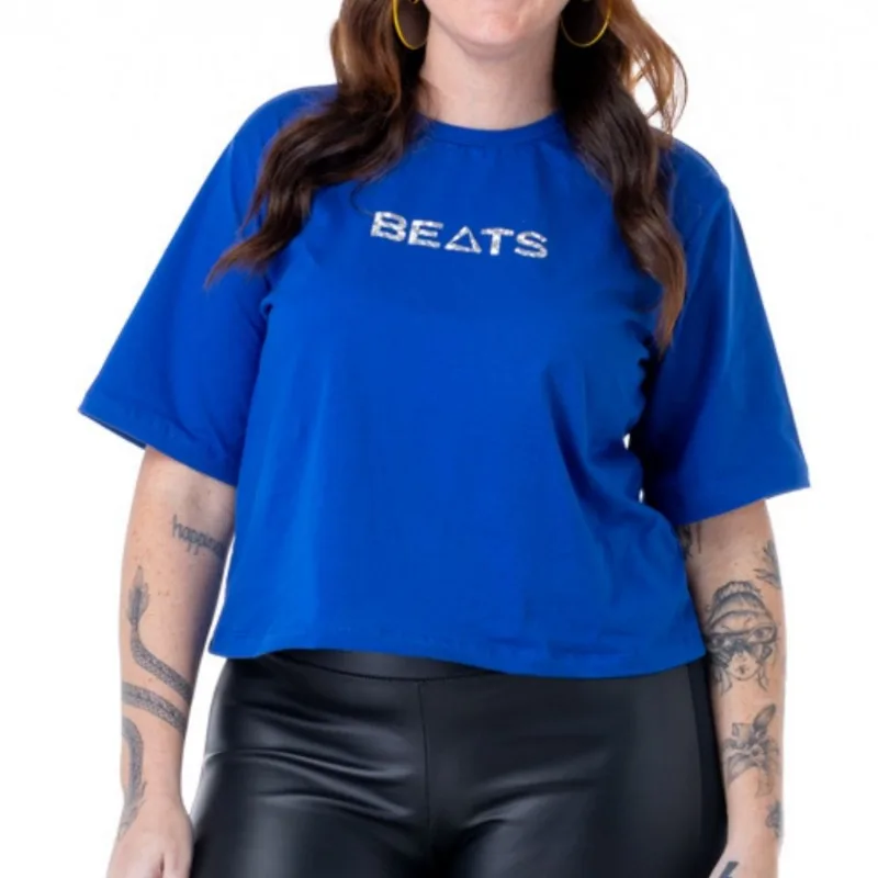 T-Shirt Cropped Holográfica Beats Tam - M