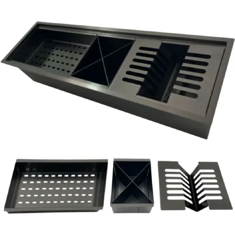 Calha Escorredor De Louça Inox Para Pia 60cm Com Acessórios - Cal-004 - Stillus Home