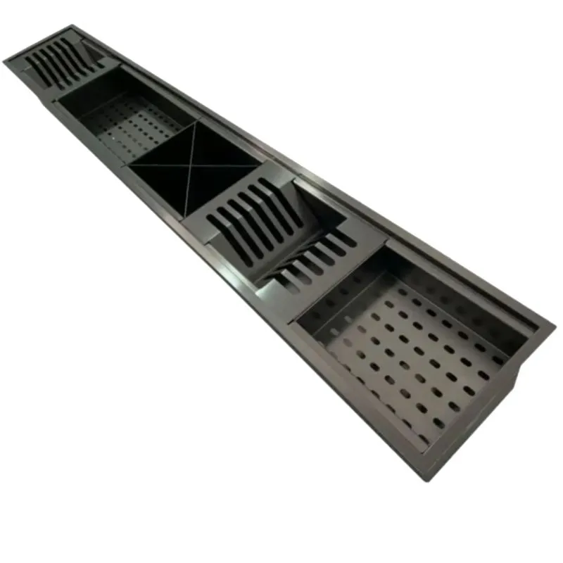 Calha Escorredor De Pia Inox Preto Acetinado 120cm - Cal-006 - Stillus Home