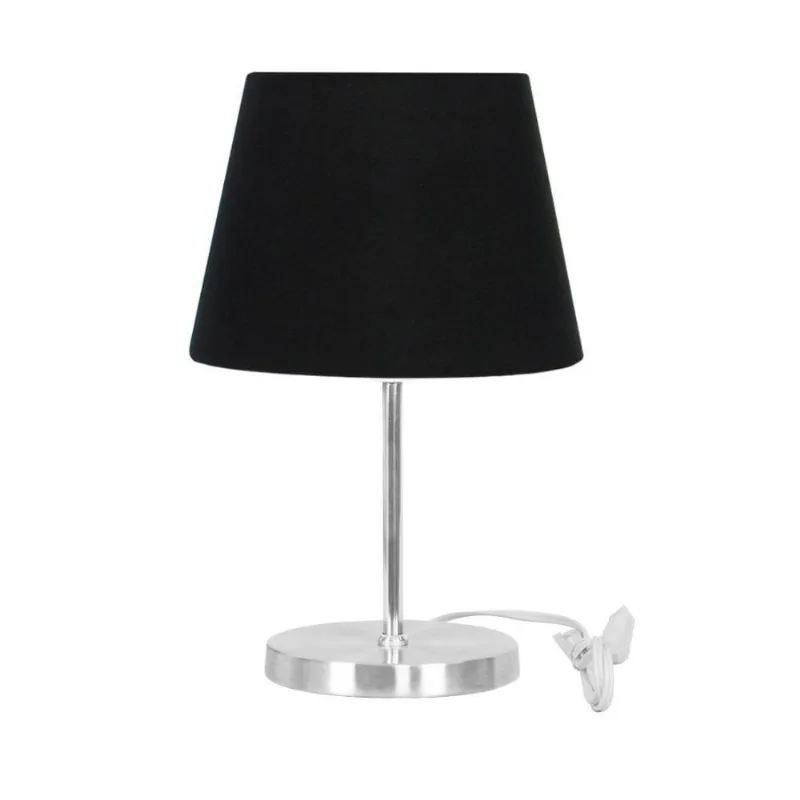 Abajur Eros Touch Dome Preto Base Redonda