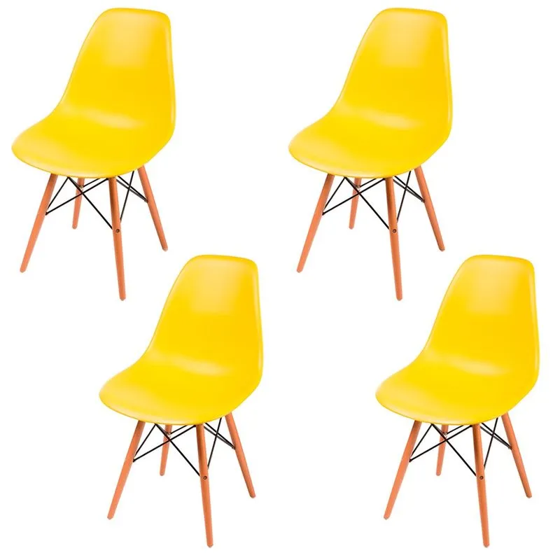 Kit 4 Cadeiras Eames Eifell 130PP