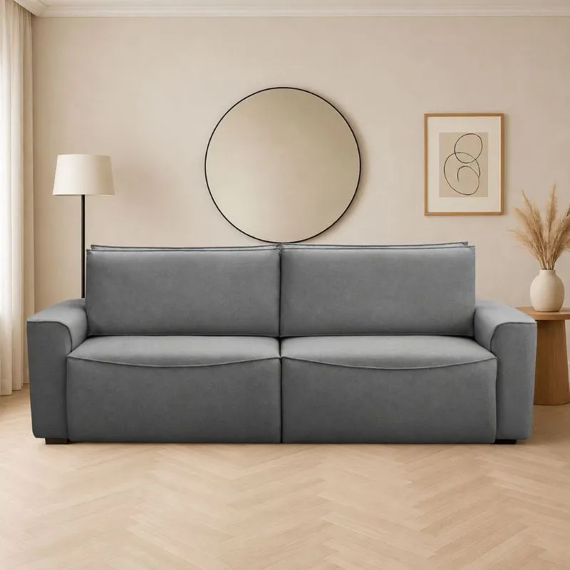 Sofá 3 Lugares Retrátil Reclinável 210cm Veludo Nobile Ferguile