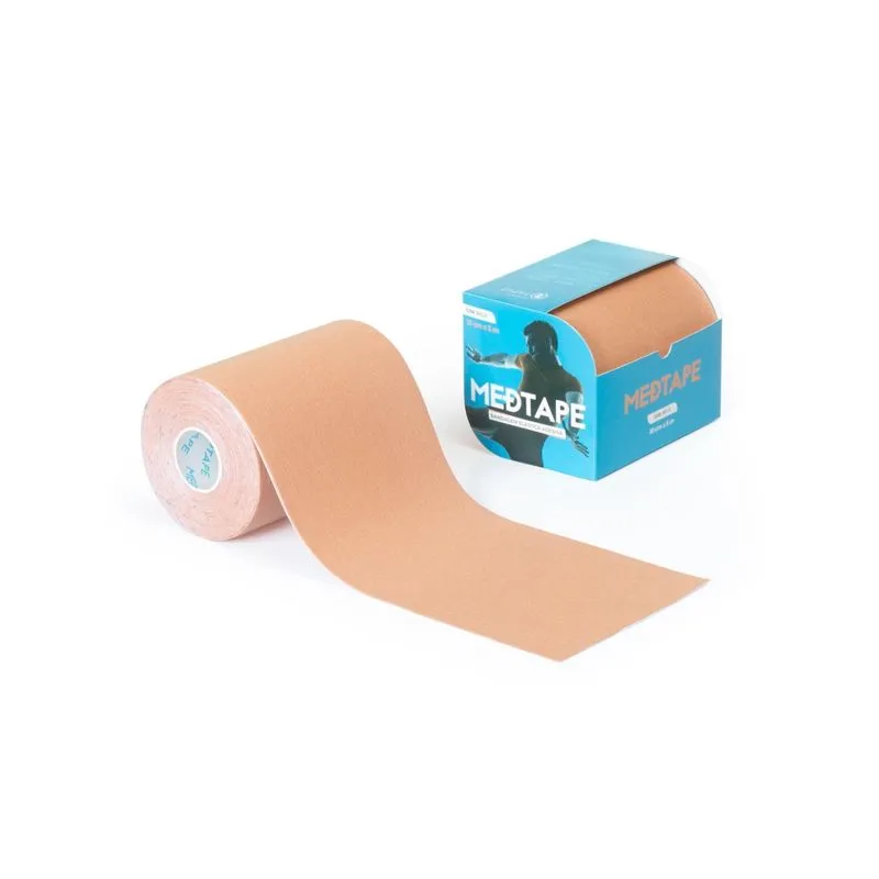 Bandagem Elastica - Fita Kinesio Bege 10 Cm X 05 M - Medtape