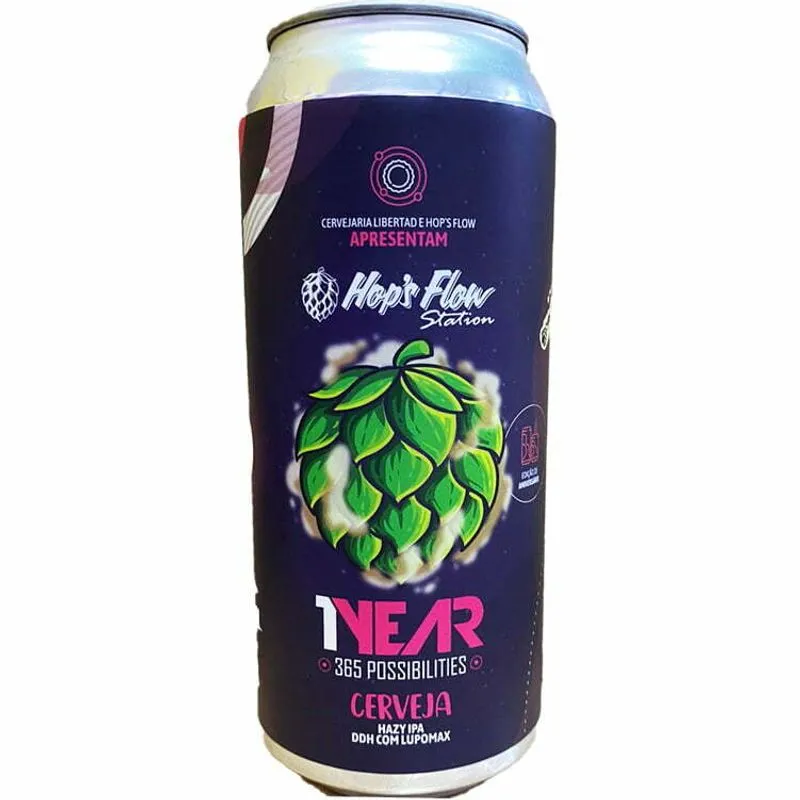 Cerveja Libertad Colab Hops Flow 1 Year 365 Possibilities Hazy Ipa 473ml