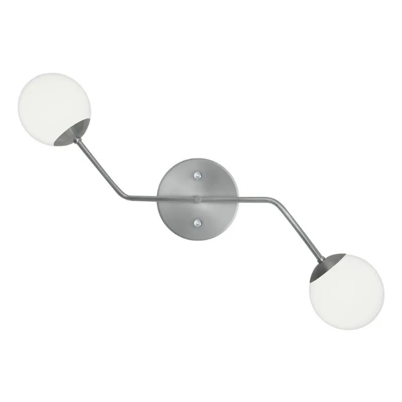 Arandela Aro Prata Jabuticaba Globo De Vidro Orby