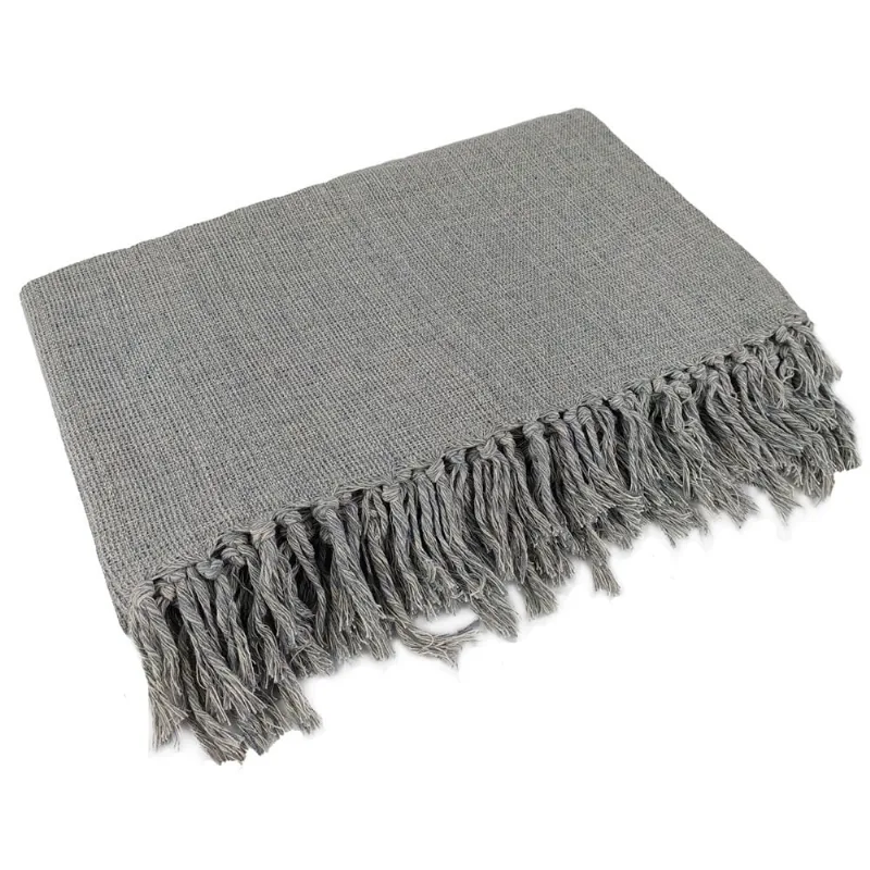 Manta Para Sofá Gigante Decorativa Cinza Neblina 240x180