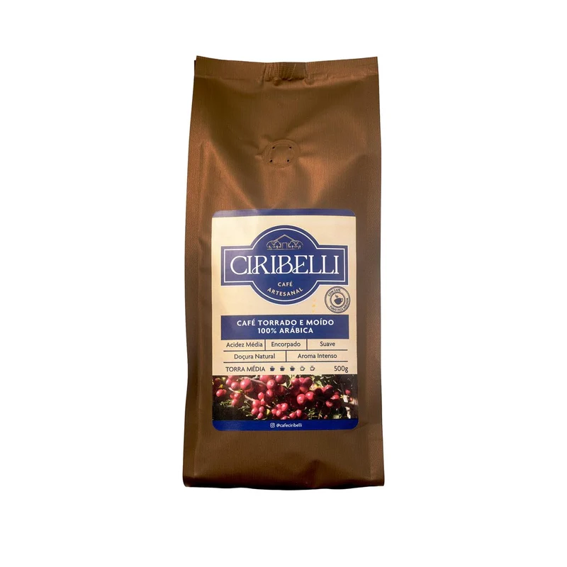 Café Ciribelli Especial Torrado e Moído 500g Moagem média