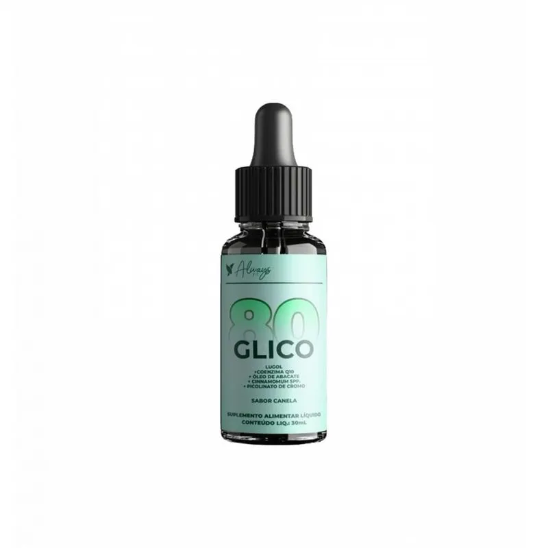 Glico80 Gotas- Coq10 + Óleo de Abacate + Cromo- Always Fit