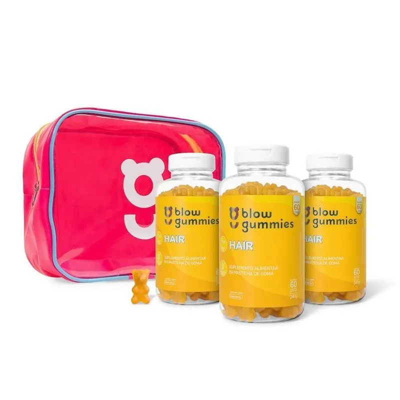 Blow Gummies Hair 180 Dias De Tratamento Banana