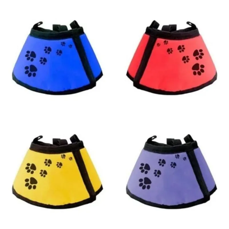 Colar Cirúrgico Elizabetano Cães Nº02 Tecido Azul