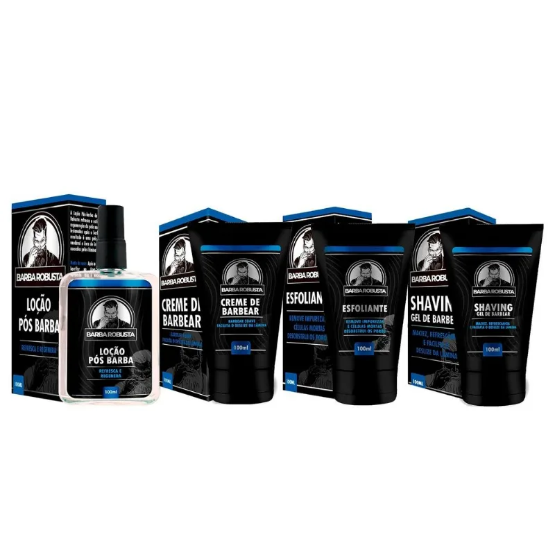 Creme De Barbear Shaving Gel Esfoliante Loção Pós Barba