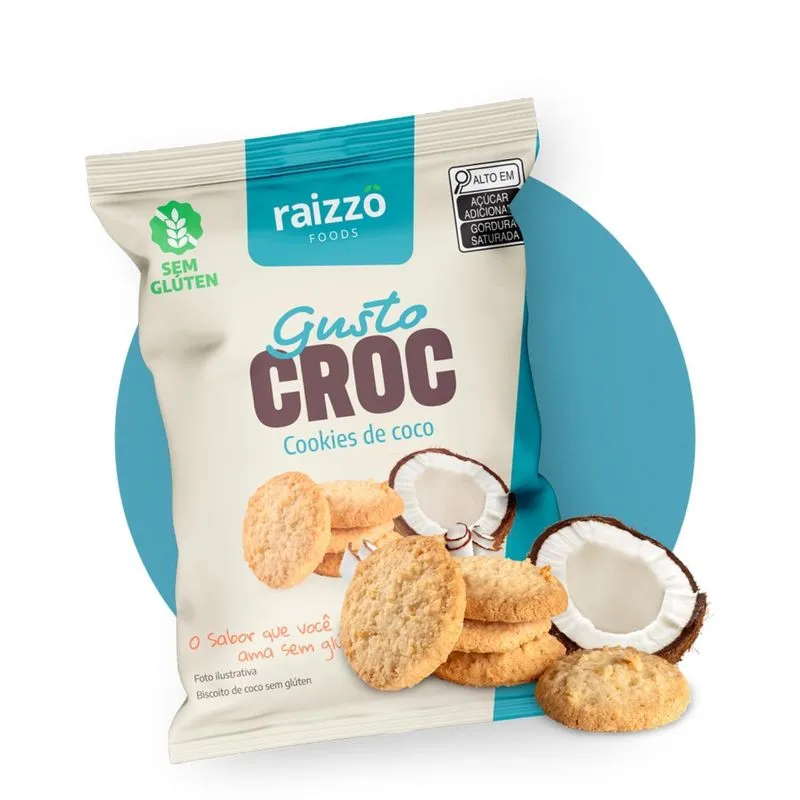 Cookie De Coco Sem Glúten Raizzô 120g