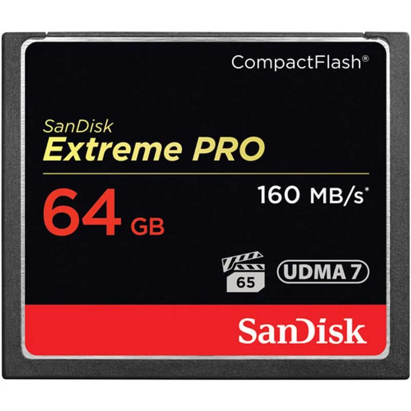 Cartão CompactFlash 64Gb SanDisk Extreme Pro 4k 160MB/s UDMA7