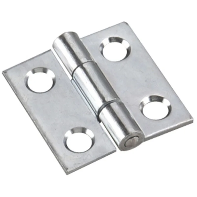 Onward Fixed-Pin Narrow Hinges - 1-in x 1-in - Zinc - 2-Pack