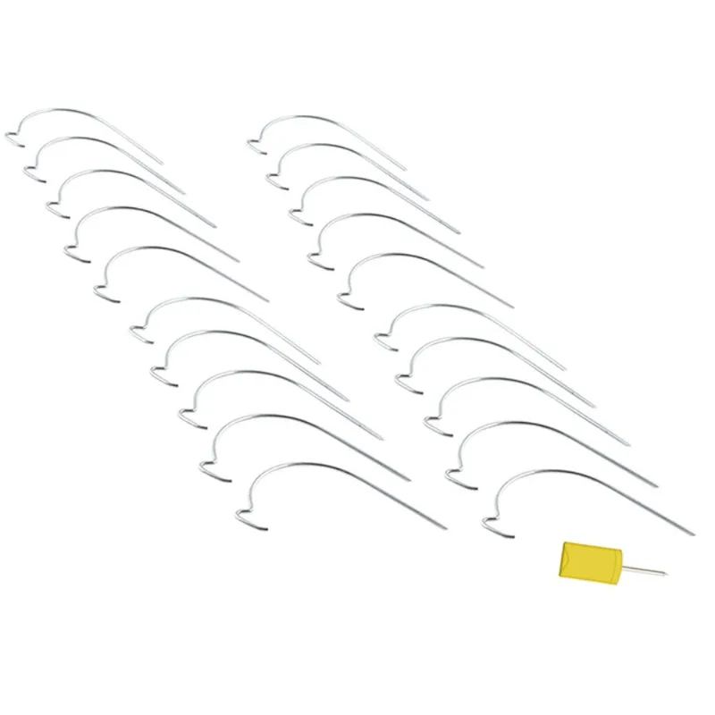 Onward Stainless Steel Wall J Hooks - Zinc Finish - 7 1/2-in H x 1-in D - 20 Per Pack