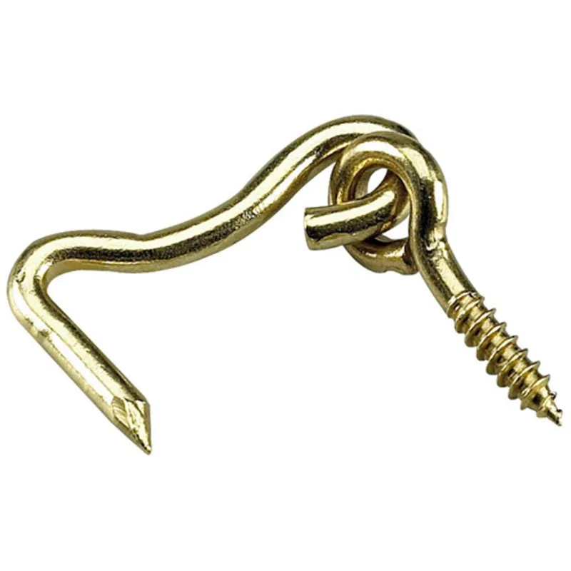 Gate Hook and Eye - 1" - Pack of 2 - Brass