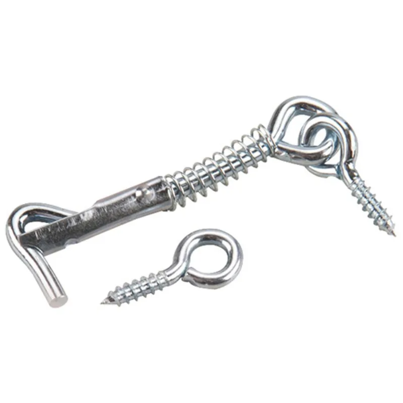 Gate Eye and Hook - 2 1/2" - Pack of 2 - Zinc