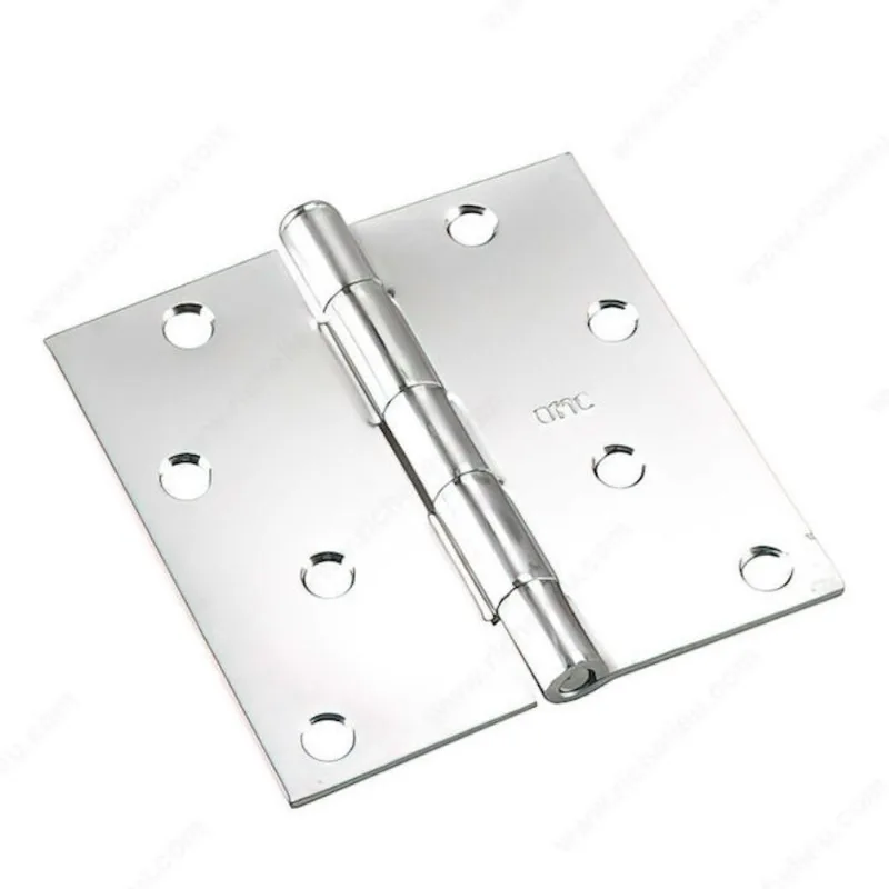 Onward Square Full Mortise Butt Hinge - 4-in W x 4-in H - Loose Pin - Zinc