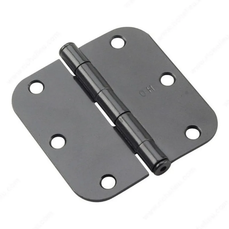 Onward Full Mortise Butt Hinge - 3 1/2-in W x 3 1/2-in H - Loose Pin - 5/8-in Radius - Black