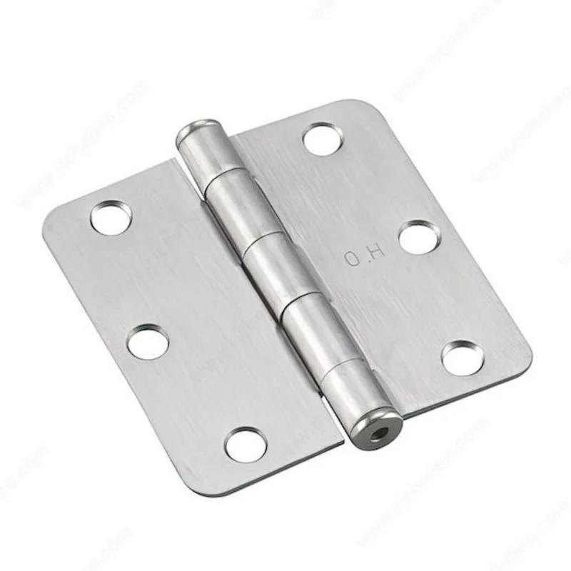Onward Full Mortise Butt Hinge - 3-in W x 3-in H - Loose Pin - 1/4-in Radius - Oil-Brushed Chrome