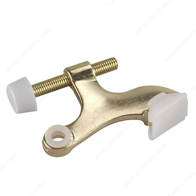 Onward Heavy-Duty Hinge Pin Door Stop - Brass Finish - Steel - 2 31/64-in L x 43/64-in W x 1 49/64