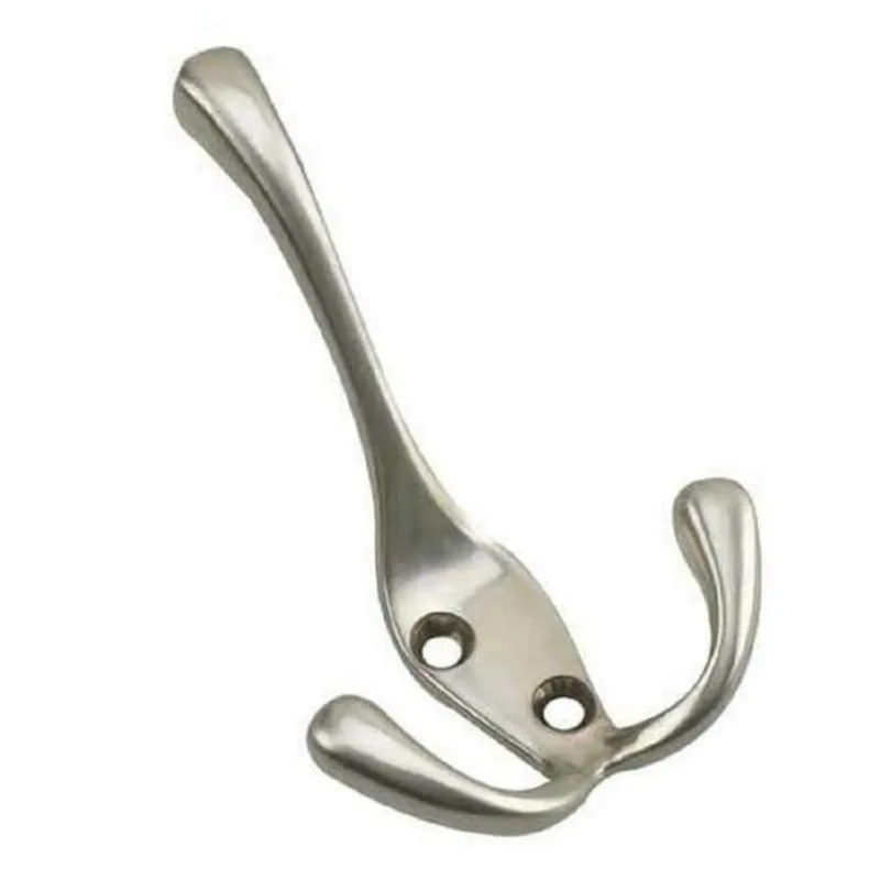 Onward Triple Utility Hook 2.78 x 3.84-in in Brushed Nickel Metal