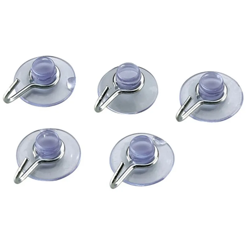 Onward Suction Hooks - 1-in - Clear - Plastic - 5 Per Pack