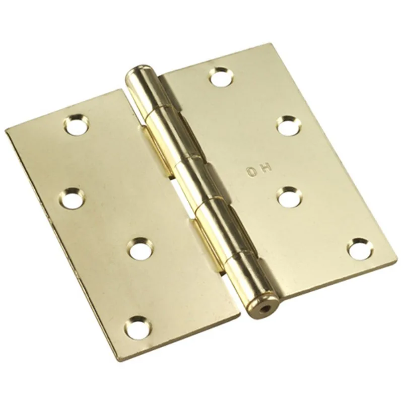 Onward Full Mortise Butt Hinges - Steel - Brushed Chrome - 4-in - 2-Pack
