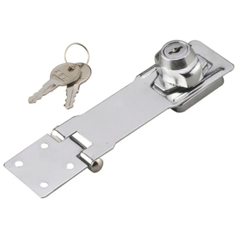 Onward Steel Locking Hasp - 4 1/2-in L - Chrome - for Indoor or Outdoor